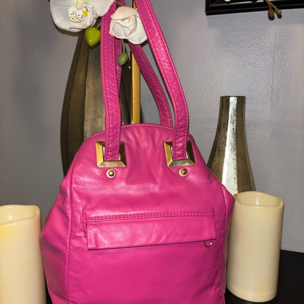 Pink Leather Crossbody Bag - Picture 11 of 11